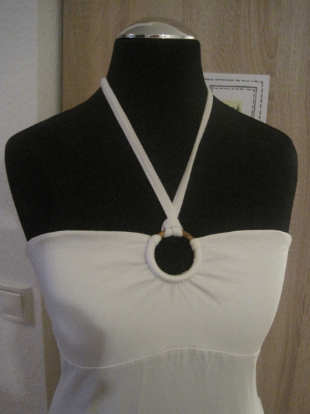 weißes Sommertop Neckholder