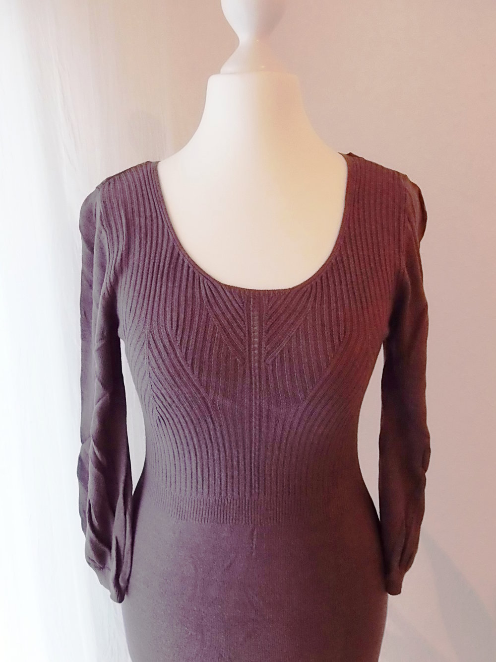 Feines Rundhalsausschnitt Strickkleid (C&A)