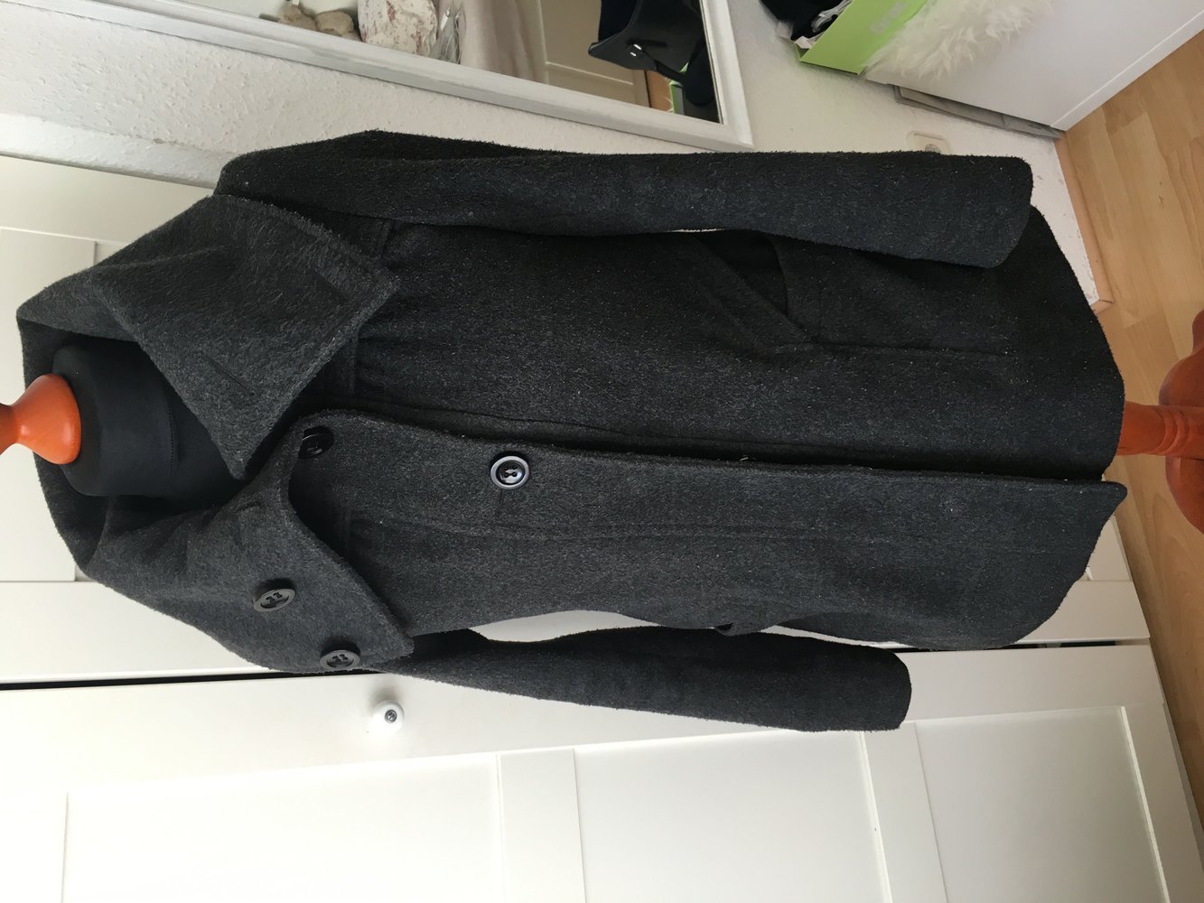 Mantel | Grau Dunkelgrau | Vero Moda | Großer Kragen | Wollmantel | Coleman Jacket 