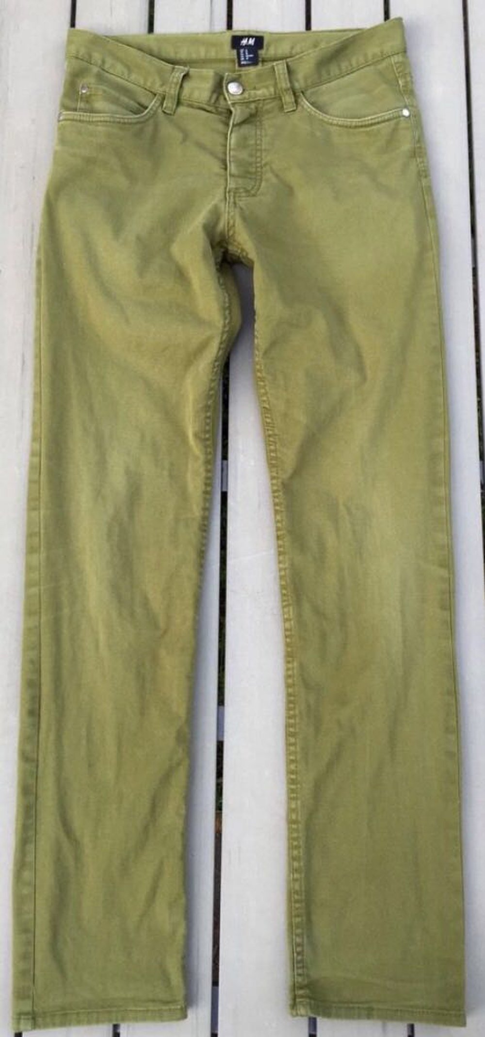 H&M Twillhose HOSE reseda grün Gr. 29