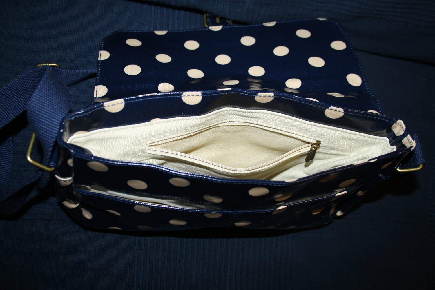 Cath Kidston Tasche blau weißgepunktet