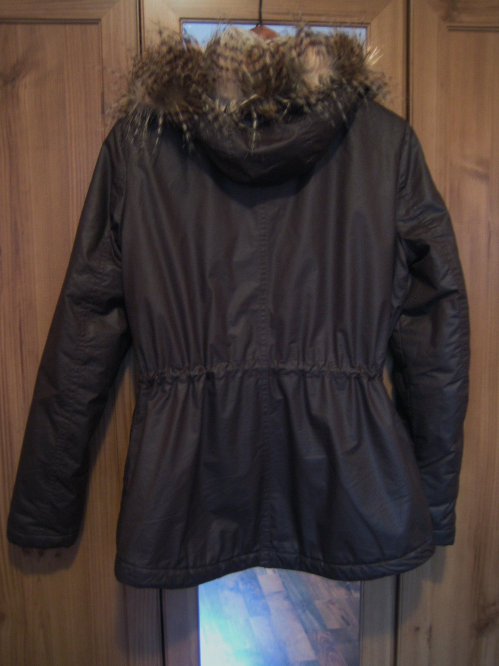 Parka Winterjacke Mantel Fake Fell Kapuze
