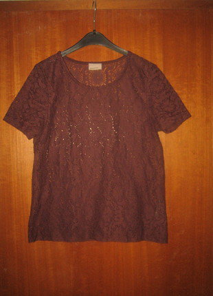 lilafarbenes Spitzen-Shirt/Bluse in Gr. S *Mengenrabatt*