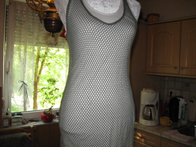 *** 2 in 1 Tanktop mit Netzüberzieher ***