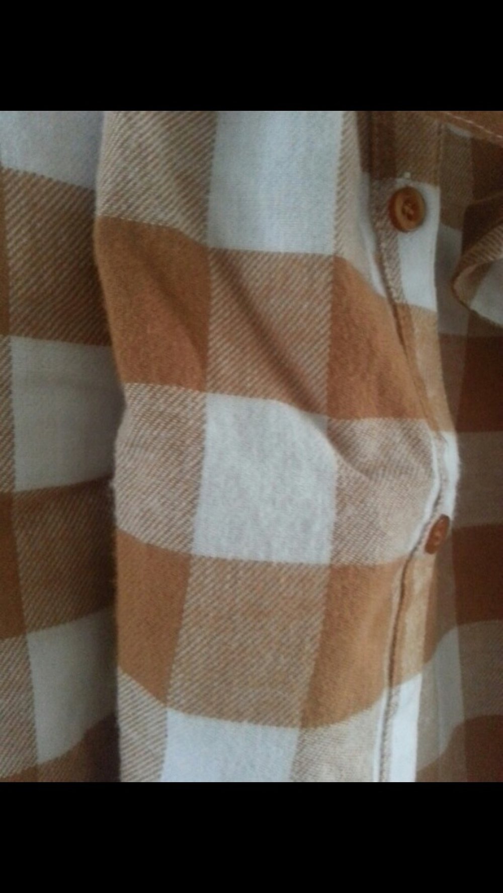 Flanell Holzfällerhemd Beige Braun weiß Gr. S neuwertig