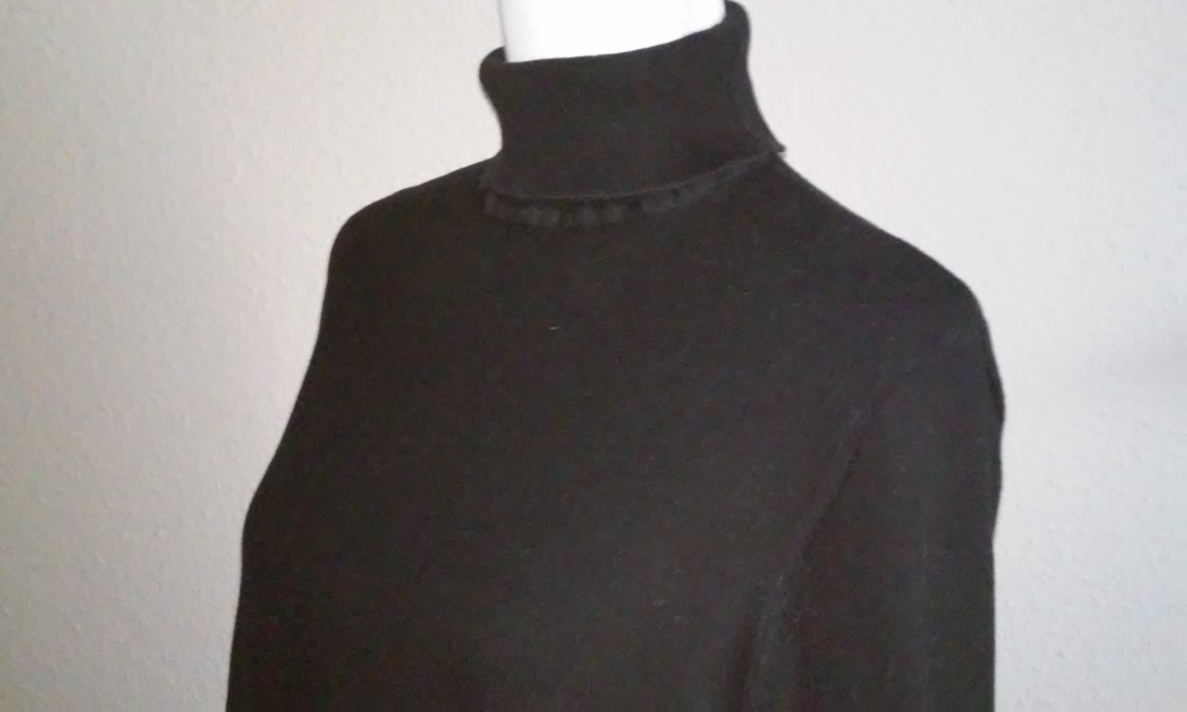 Rollkragenpullover Pullover Rolli Pulli stretch schwarz
