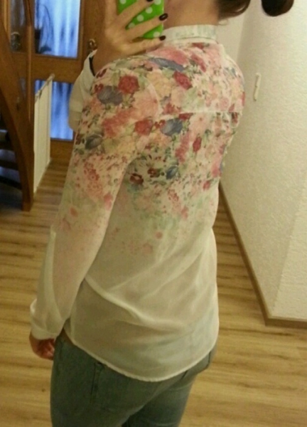 Bershka Bluse Gr.XS/S Overversize Blumen