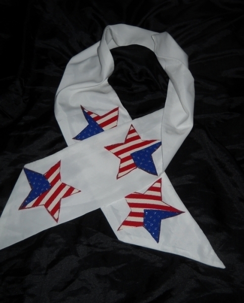 DIY American Flag Schal Tuch double face beidseitig Stars Stripes weiß rot blau usa Vintage