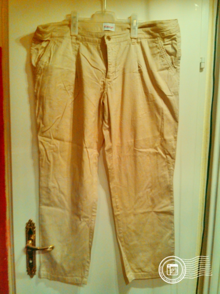 Chino Hose Gr. 50 Sheego Beige/Vanille