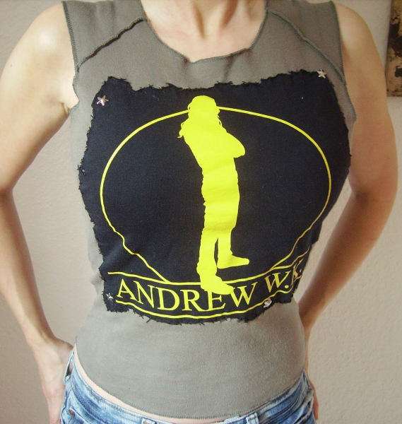 Andrew W.K. - Girlie XS - Unikats-Designerteil im Rockstyle!
