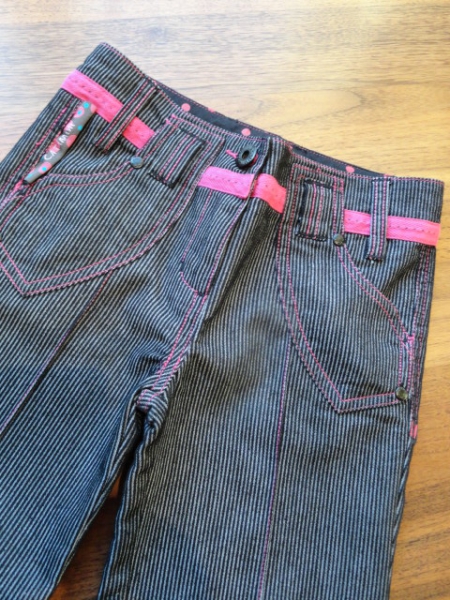 Catimini ~* freche Jeans ~* Gr. 104 ~* Streifenlook ~* Bund regulierbar ~*