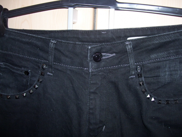 sexy schwarze röhrenjeans mit nieten blogger hipster 