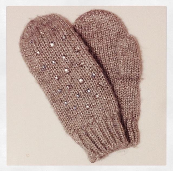 Fäustlinge mit Strass