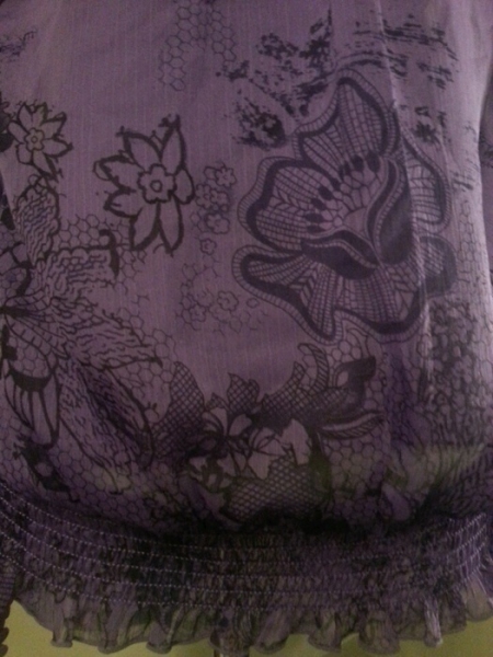 QS by s.Oliver 2in1 Bluse mit Top Gr.38 lila Hippie-Style