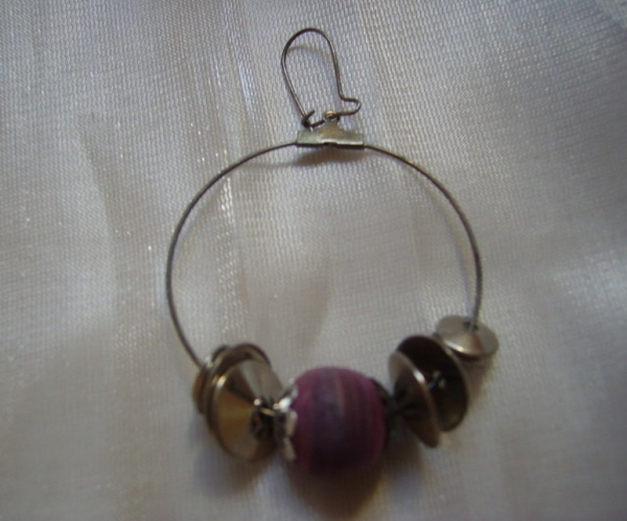 Ethno-Holzperlen-Solokreole als weltweites Custom-Unikat! Hippie!