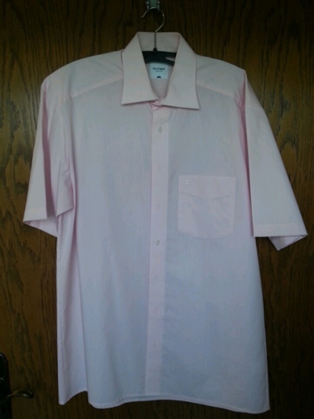 Olymp Tendenz Oberhemd Kurzarm Rosa Buisnesshemd Gr.40