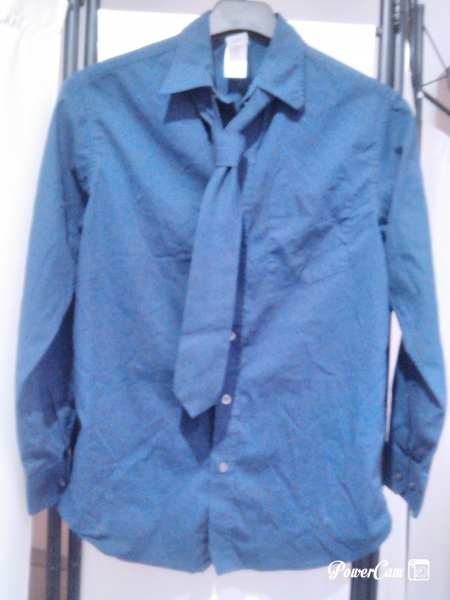 Jungen Hemd mit Krawatte  Gr. 158 Blau/Marine