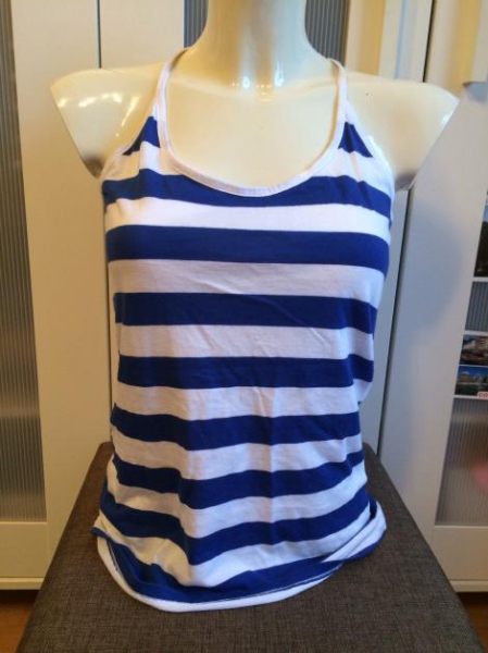 Blau Weiß gestreiftes top