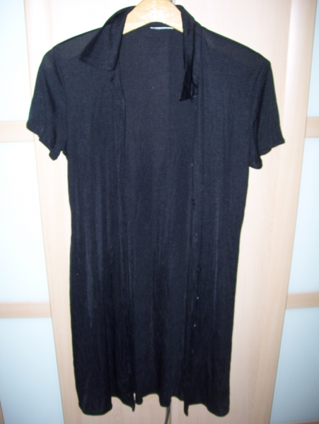  kurzärmliger leicht durchsichtiger longcardigan kleid longbluse gr.36-40