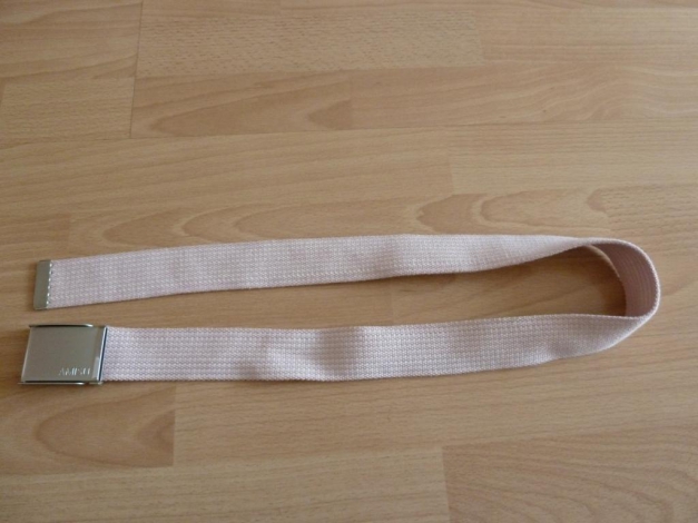 Gürtel - rosa / weiß gestreift 