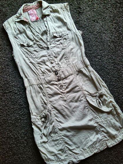 Mädchen Cargo Kleid Tunika long Bluse Hemd Gr. 158 164 170 Militär Look