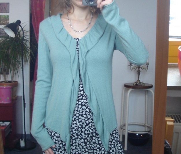 Cardigan, hellblau / türkis