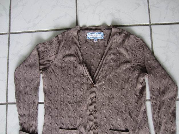 schöne braune Strickjacke/Cardigan mit Taschen