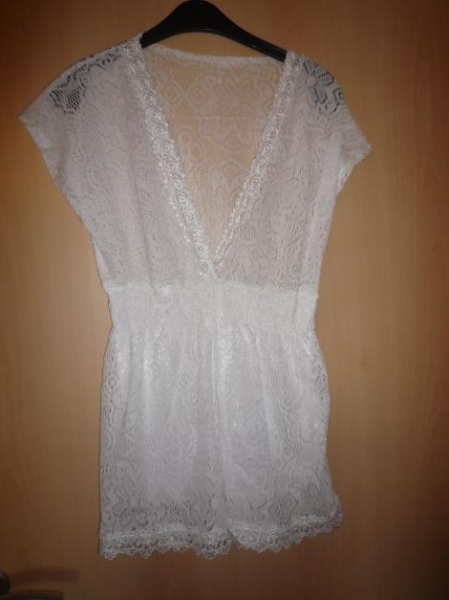 Spitze Häckel Oberteil transparent Blumen