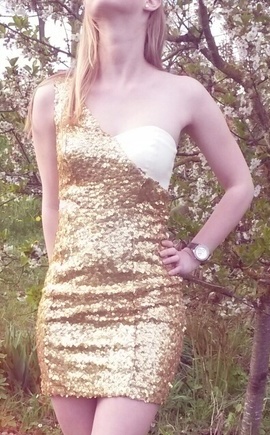 ASOS Paillettenkleid Gold