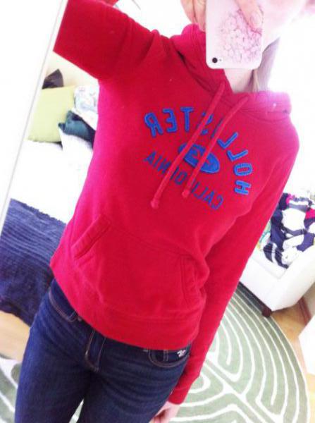 Hollister Kapuzenpulli in rot