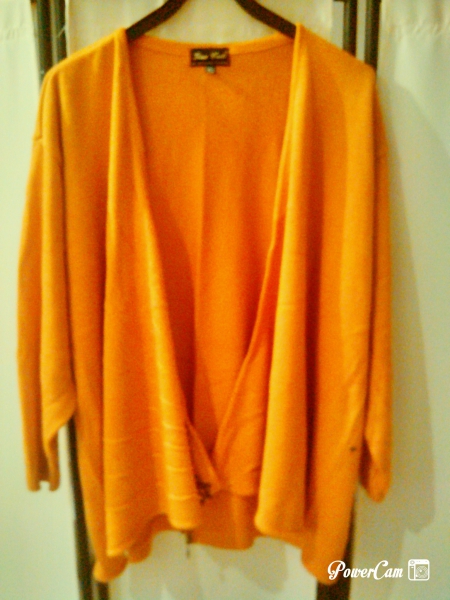 Strick Wickel Jacke Gr. 50/52 orangegelb