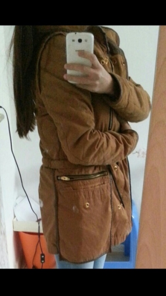 Zara Cognac farbige multifunktionsjacke wie neu