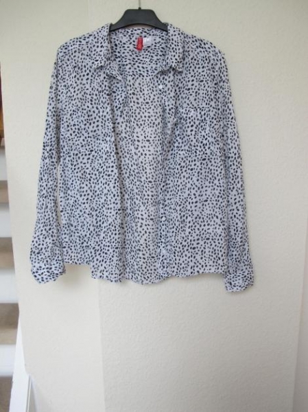 Schwarz weisse Bluse H&M