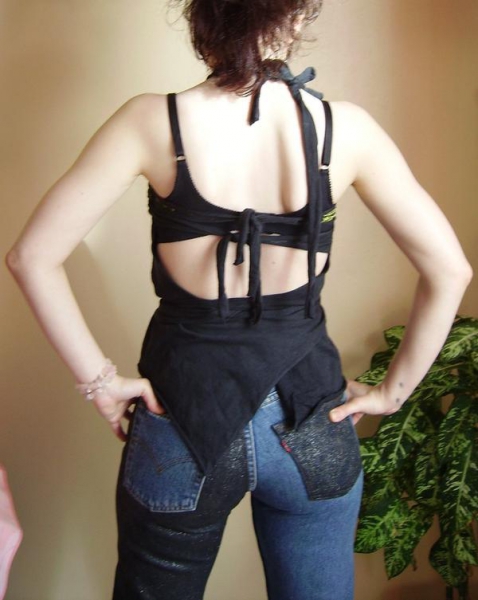 Levi's ~ von Designerin verschönert in Glanzlook!