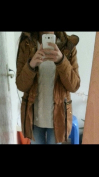 Zara Cognac farbige multifunktionsjacke wie neu