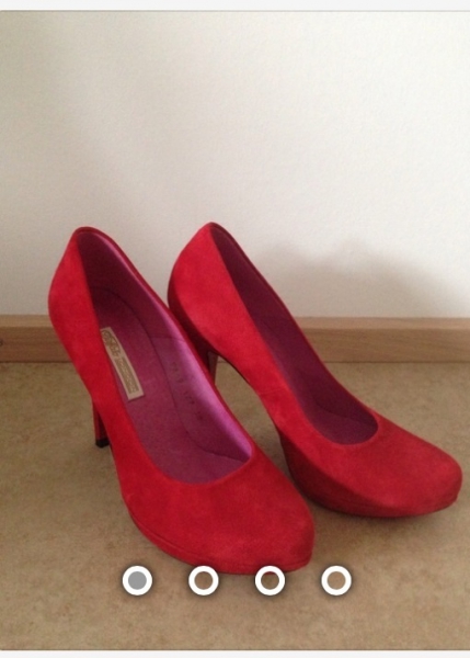 Schicke rote echtleder Pumps 