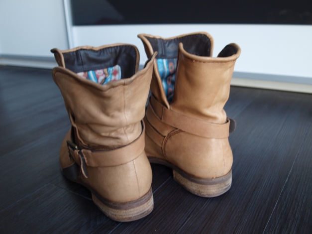 Lederboots Boots Echtleder von Sommerkind, Farbe braun/Cognac, Gr. 40