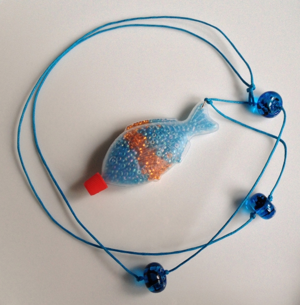 DIY Upcycling-Statement-Kette Sushi-Fisch NEU 