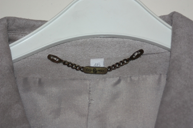 Jacke Alcantara Microfaserstoff, grau, Wildleder-Ähnlich, Gr. 46, Sixth Sense