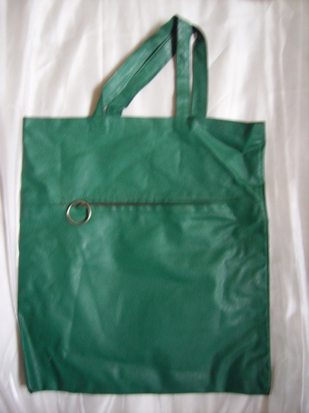 Original 70er-Chic! Grüne Kunstleder-Tasche!