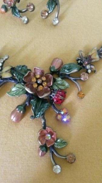 Emaile Kette Set Wies'n mit Kristalle