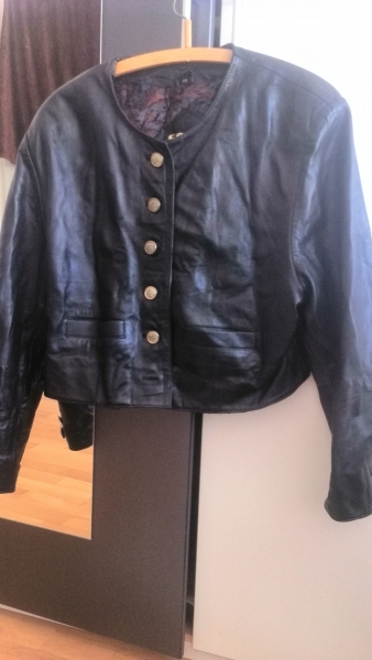Leder Jacke im Biker Look