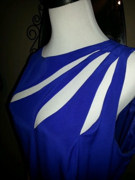 Nientie Etuikleid Saphirblau/Royalblau Gr.44 Vintage