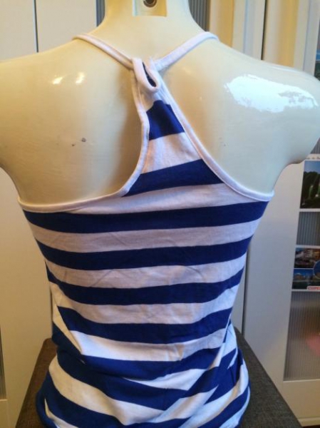 Blau Weiß gestreiftes top
