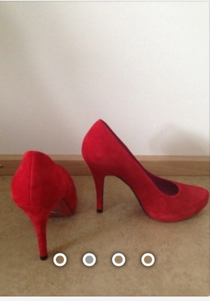 Schicke rote echtleder Pumps 