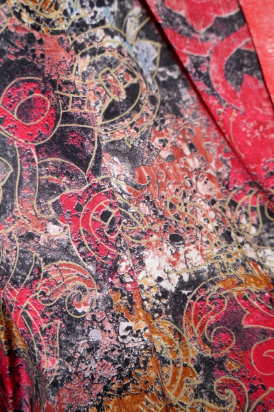 Echt Fuchsfell , Echt Leder Mantel (eingefärbt)