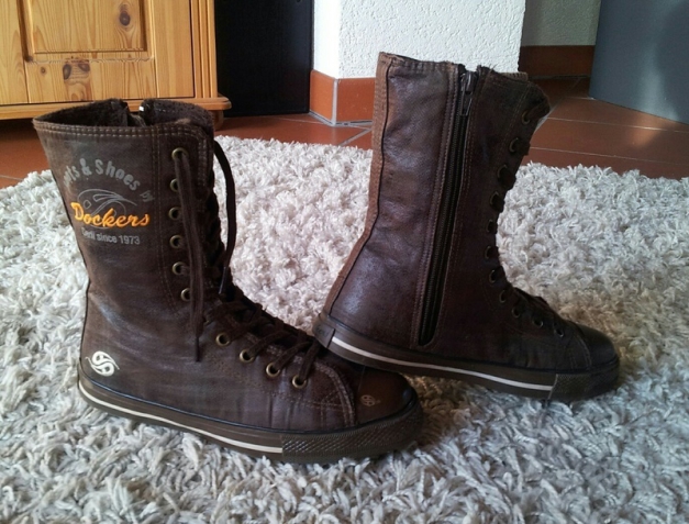 Sehr schöne Dockers by Gerli Gr. 39 braun Fell 