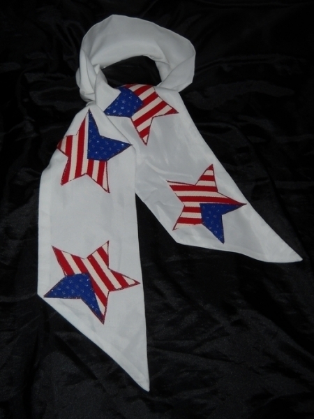 DIY American Flag Schal Tuch double face beidseitig Stars Stripes weiß rot blau usa Vintage