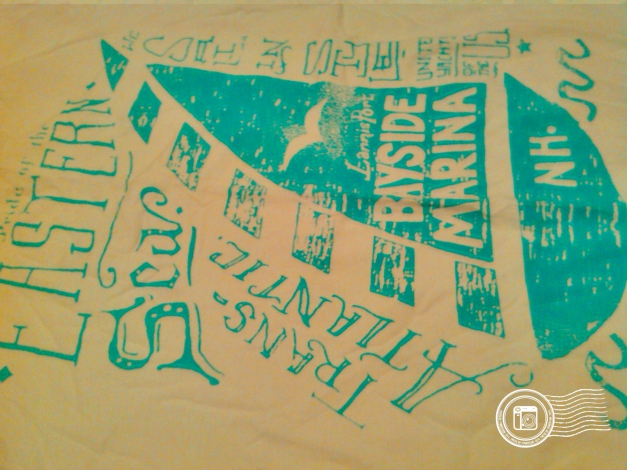 Jungen T-Shirt Gr. 170 H&M LOGG Türkis-Weiß