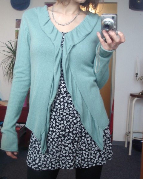 Cardigan, hellblau / türkis